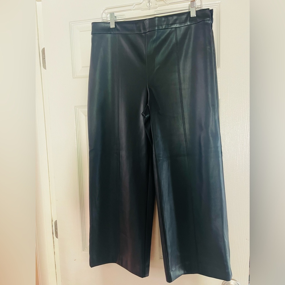 Ann Taylor Faux Leather cropped pants